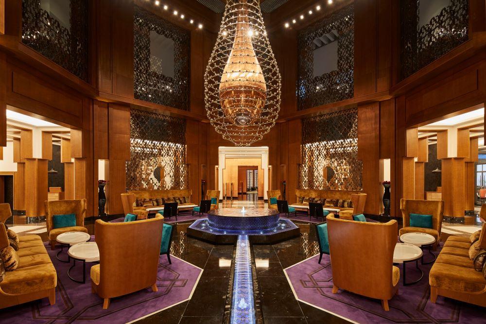 Moevenpick Hotel Mansour Eddahbi Marrakech Marrakesh Esterno foto The lobby of the hotel