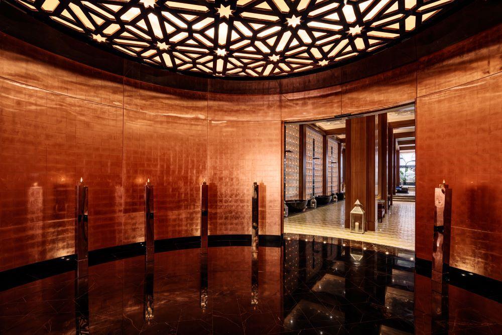 Moevenpick Hotel Mansour Eddahbi Marrakech Marrakesh Esterno foto The interior of the hotel